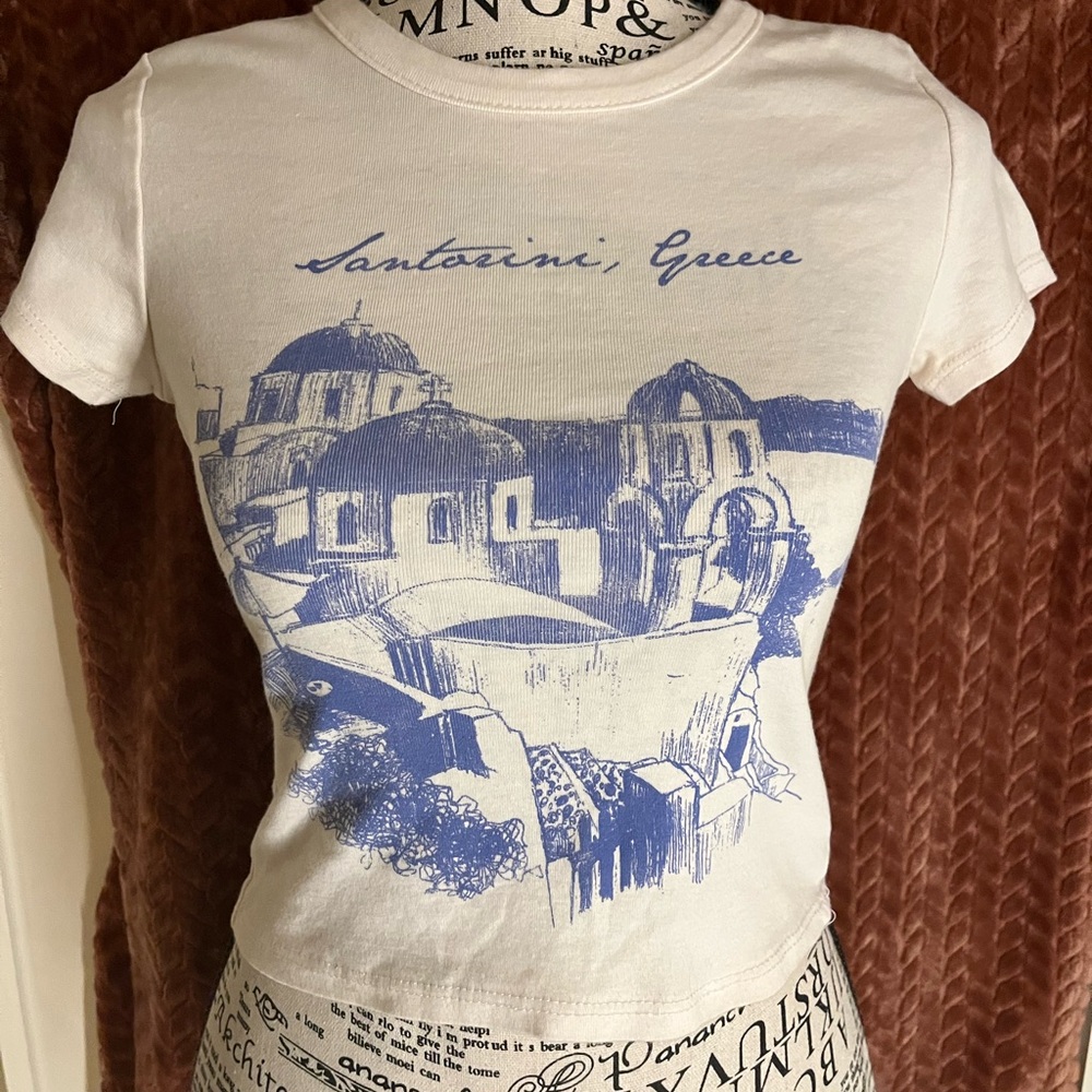 Santorini Greece Graphic Tee
